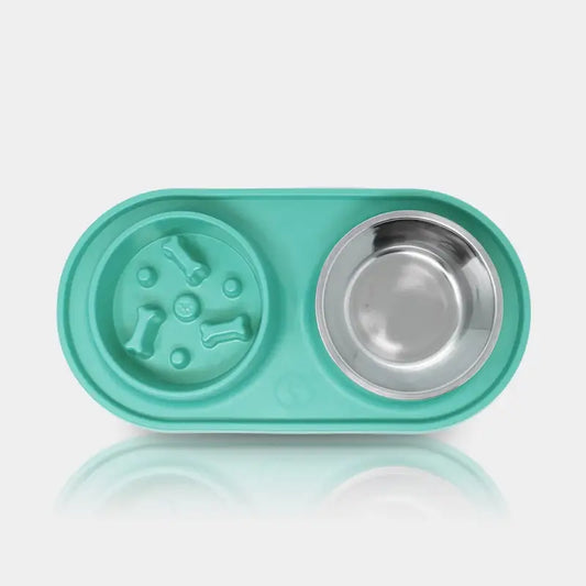 Comedero doble antivoraz: Alimentación controlada y saludable para tu mascota