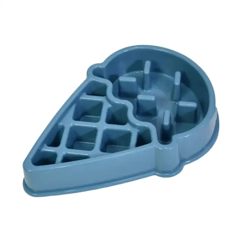 Comedero Lento Forma de Helado para Mascotas - Azul