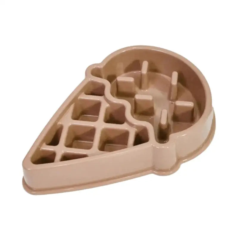 Comedero Lento Forma de Helado para Mascotas - Cafe