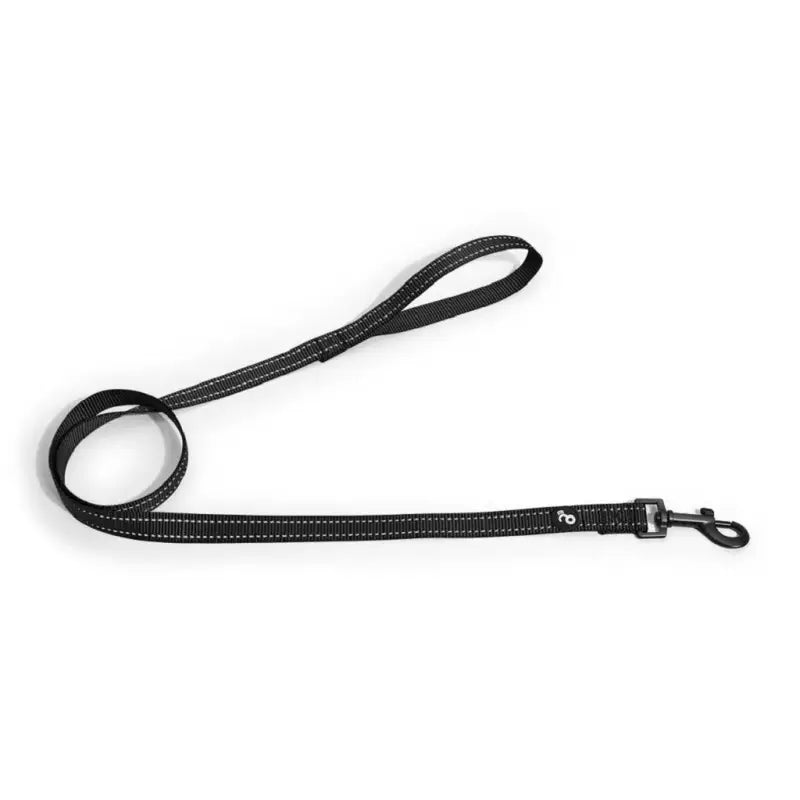 Correa reflectiva con mango acolchado para perros - Negro