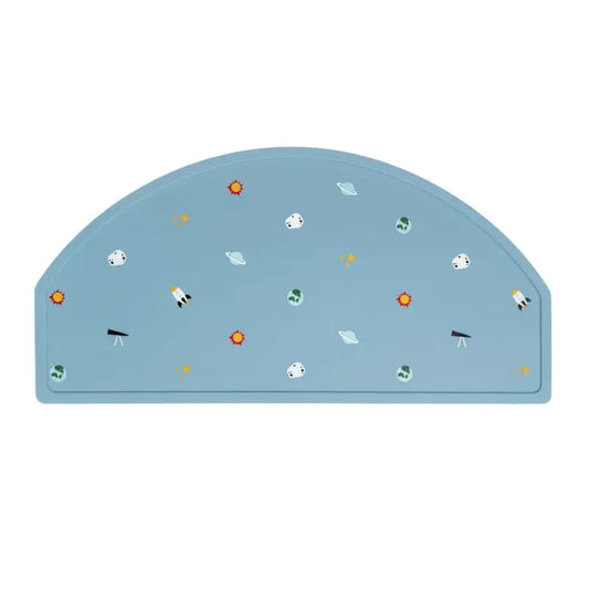Elinfant Mat de Silicona Estampado para Comedor - Azul