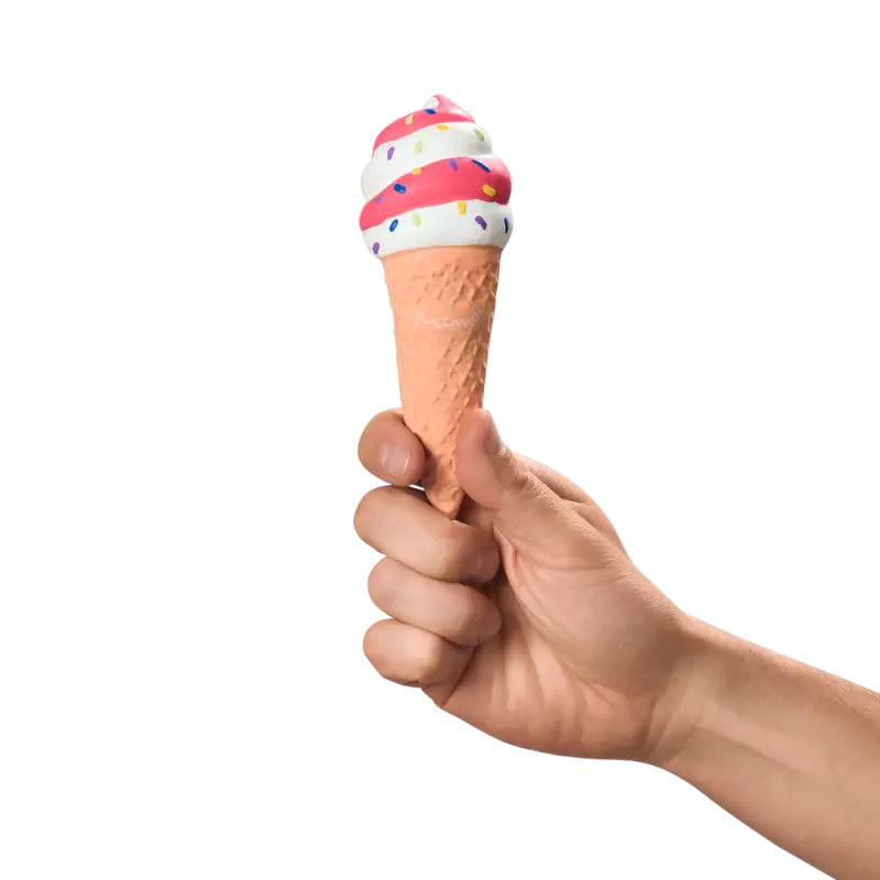 Juguete Cono de Helado Squeaker para perros - Rosado