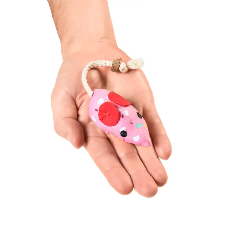 Juguete de Ratón con Silvervine para gatos - Rosado