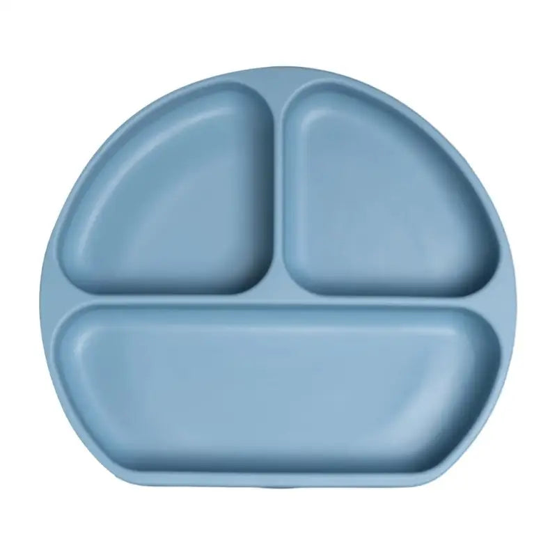 Plato de Silicona con Divisores para Bebé - Azul