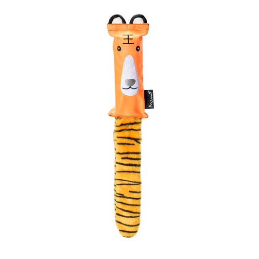 Juguete de Tigre Squeaker con Botella PET: Diversión ruidosa y reciclada para perros