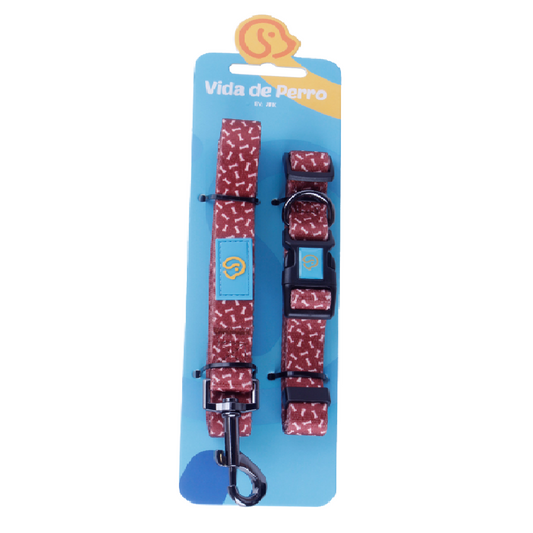 Kit de Collar y Correa (varios colores), para mascotas