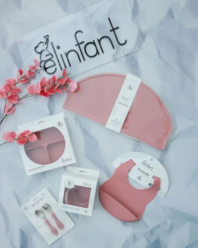 Elinfant Babero de Silicona Estampado para Bebé