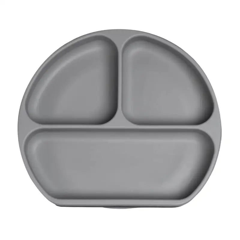 Plato de Silicona con Divisores para Bebé - Gris