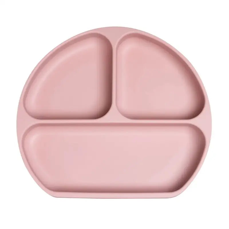 Plato de Silicona con Divisores para Bebé - Rosado