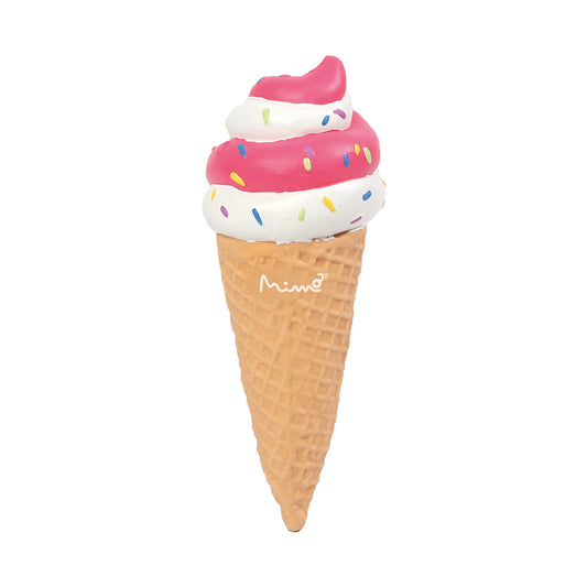 Juguete Cono de Helado Squeaker: Diversión sonora y colorida para perros